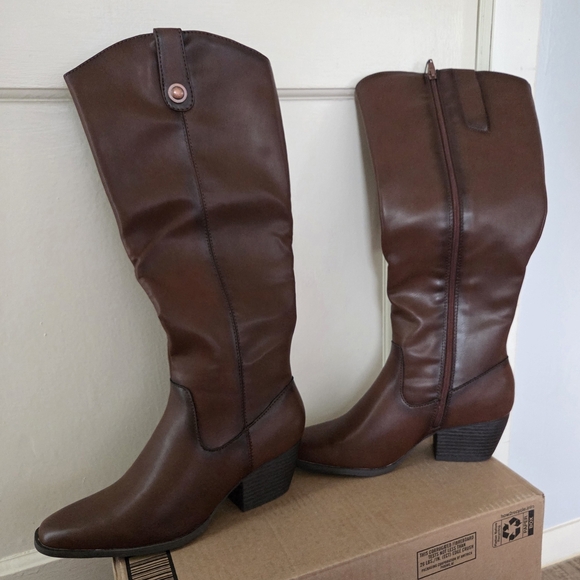 Frye and Co. Sheldon Stacked Heel Cowboy Boots | Brown 8.5 - Picture 2 of 7